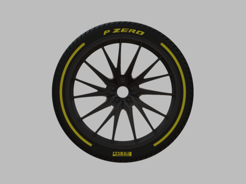 Miniature Vossen HF-4T Rim Tire - 3D Print - No Textures 3D प्रिंट मॉडल