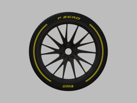 Miniature Vossen HF-4T Rim Tire - 3D Print - No Textures 3D Print Model