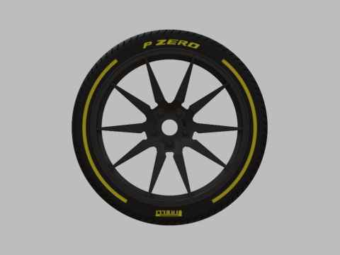 Miniature Vossen HF-3 Rim Tire - 3D Print - No Textures 3D प्रिंट मॉडल
