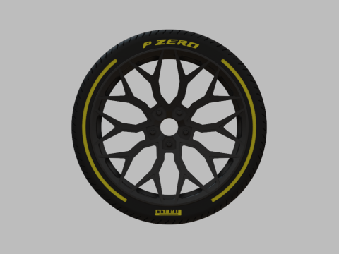 Miniature Vossen HF-2 Rim Tire - 3D Print - No Textures Modelo de Impressão 3D