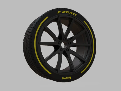 Miniature Vossen VFS-1 Rim Tire - 3D Print - No Textures 3D Print Model