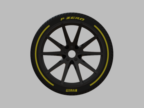 Miniature Vossen VFS-1 Rim Tire - 3D Print - No Textures Modello di stampa 3D