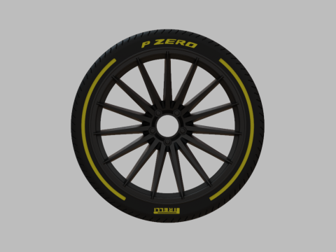 Miniature Vossen VFS-2 Rim Tire - 3D Print - No Textures 3Dプリントモデル