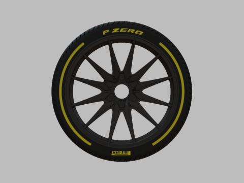 Miniature Vossen HF6-1 Rim Tire - 3D Print - No Textures 3D Принт Модель