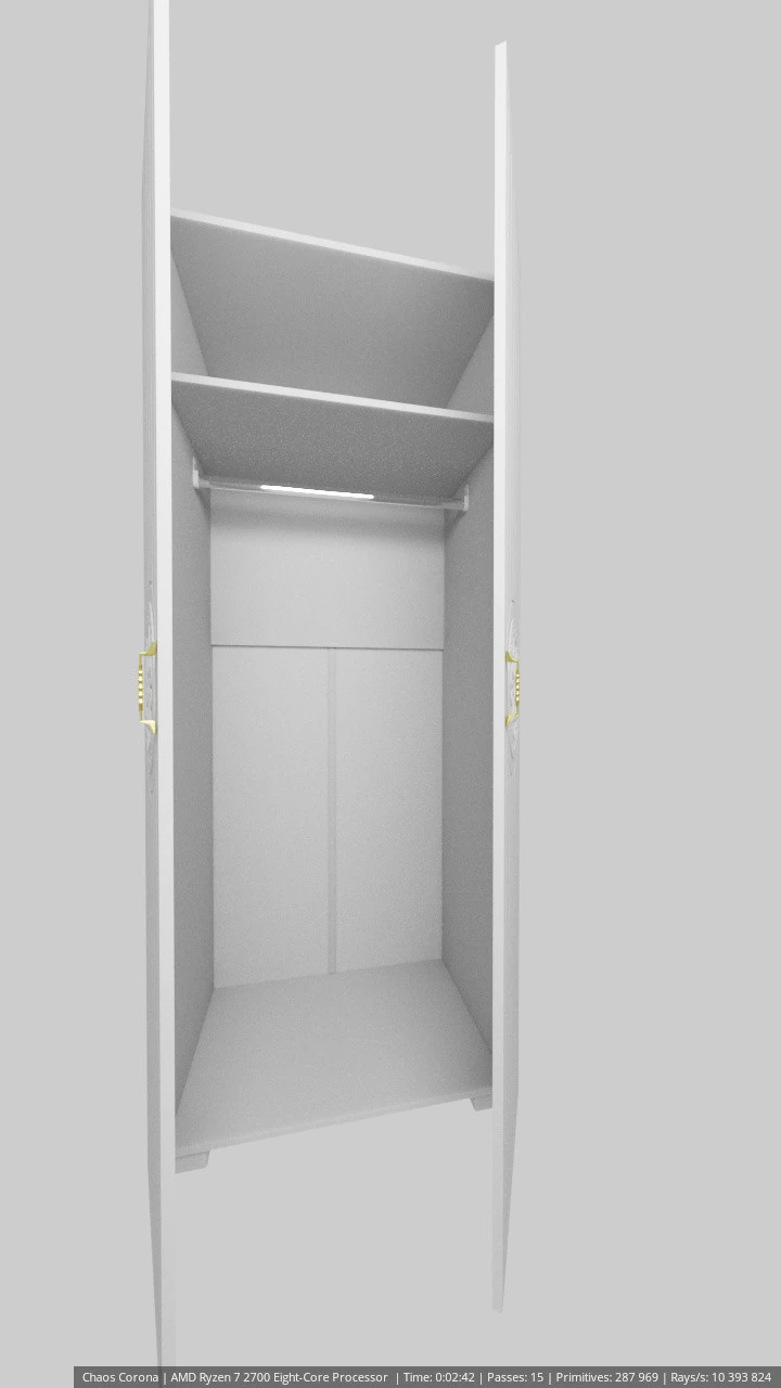 Wardrobe 3D Model .c4d .max .obj .3ds .fbx .stl .blend 