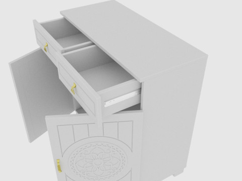 Combination nightstand 3D Model