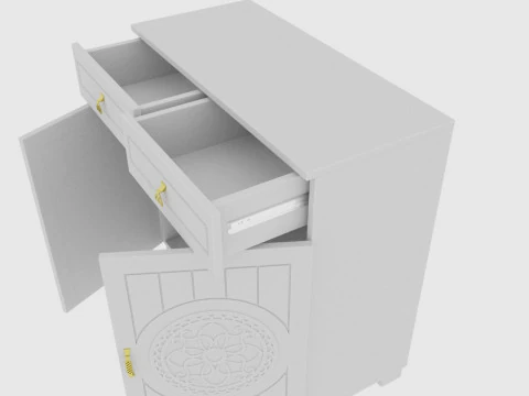 Combination nightstand 3D Model
