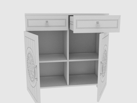 Combination nightstand 3D Model