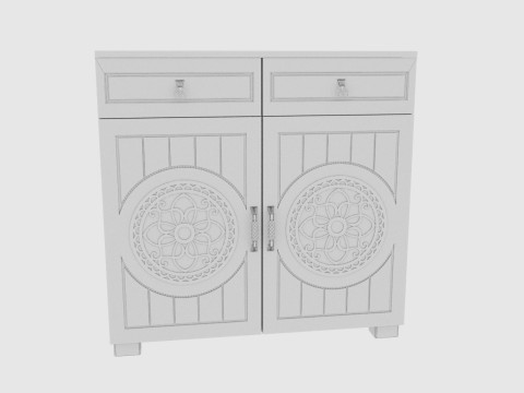 Combination nightstand 3D Model