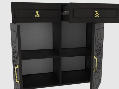 Combination nightstand Modello 3D