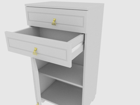 Combination nightstand 3D Model