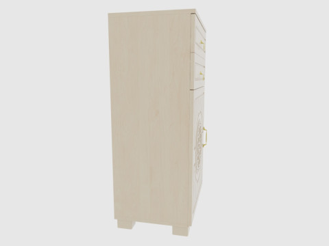 Combination nightstand Model 3D