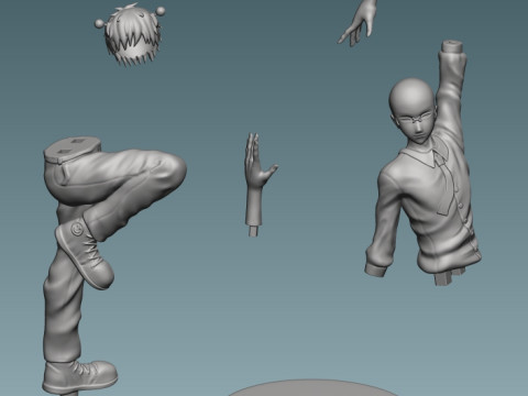 Saiki Kusuo from The Disastrous Life of Saiki Kusuo Modèles 3D en vedette