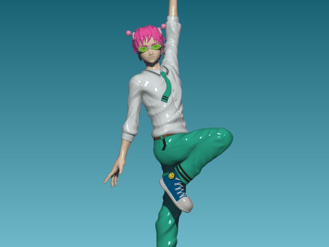Saiki Kusuo from The Disastrous Life of Saiki Kusuo Modèles 3D en vedette
