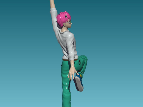 Saiki Kusuo from The Disastrous Life of Saiki Kusuo Modèles 3D en vedette