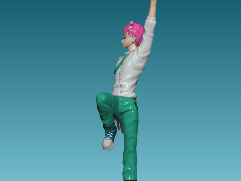 Saiki Kusuo from The Disastrous Life of Saiki Kusuo Modèles 3D en vedette