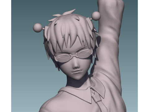 Saiki Kusuo from The Disastrous Life of Saiki Kusuo Modèles 3D en vedette