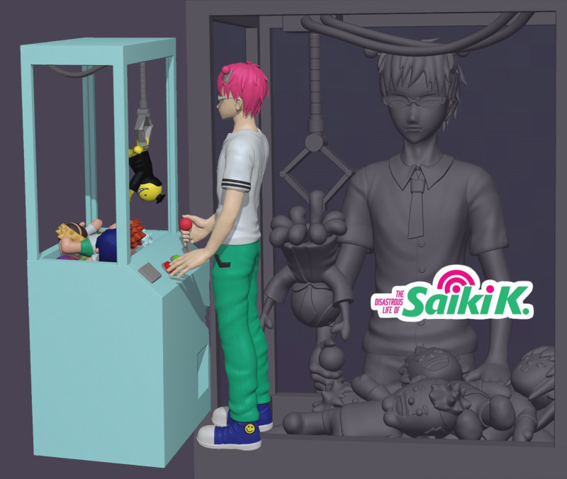 Anime Character Model Psionic Saiki Kusumi 3D-Druckmodell .c4d .max .obj .3ds .fbx .stl .blend