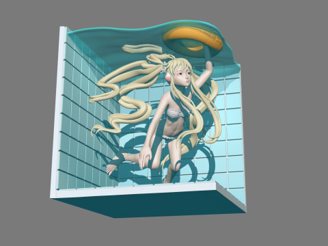 Anime Character Model Chobits Modèles 3D en vedette