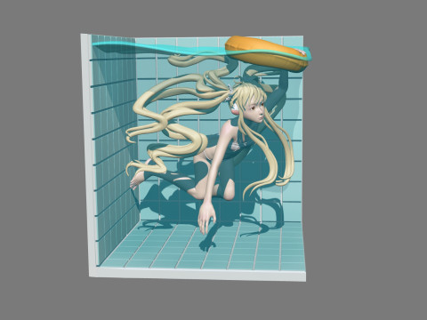 Anime Character Model Chobits Modèles 3D en vedette