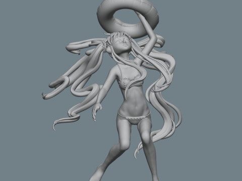 Anime Character Model Chobits Modèles 3D en vedette