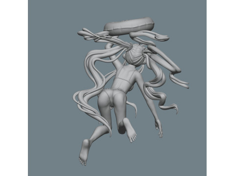 Anime Character Model Chobits Modèles 3D en vedette