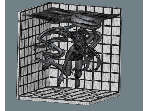 Anime Character Model Chobits Modèles 3D en vedette