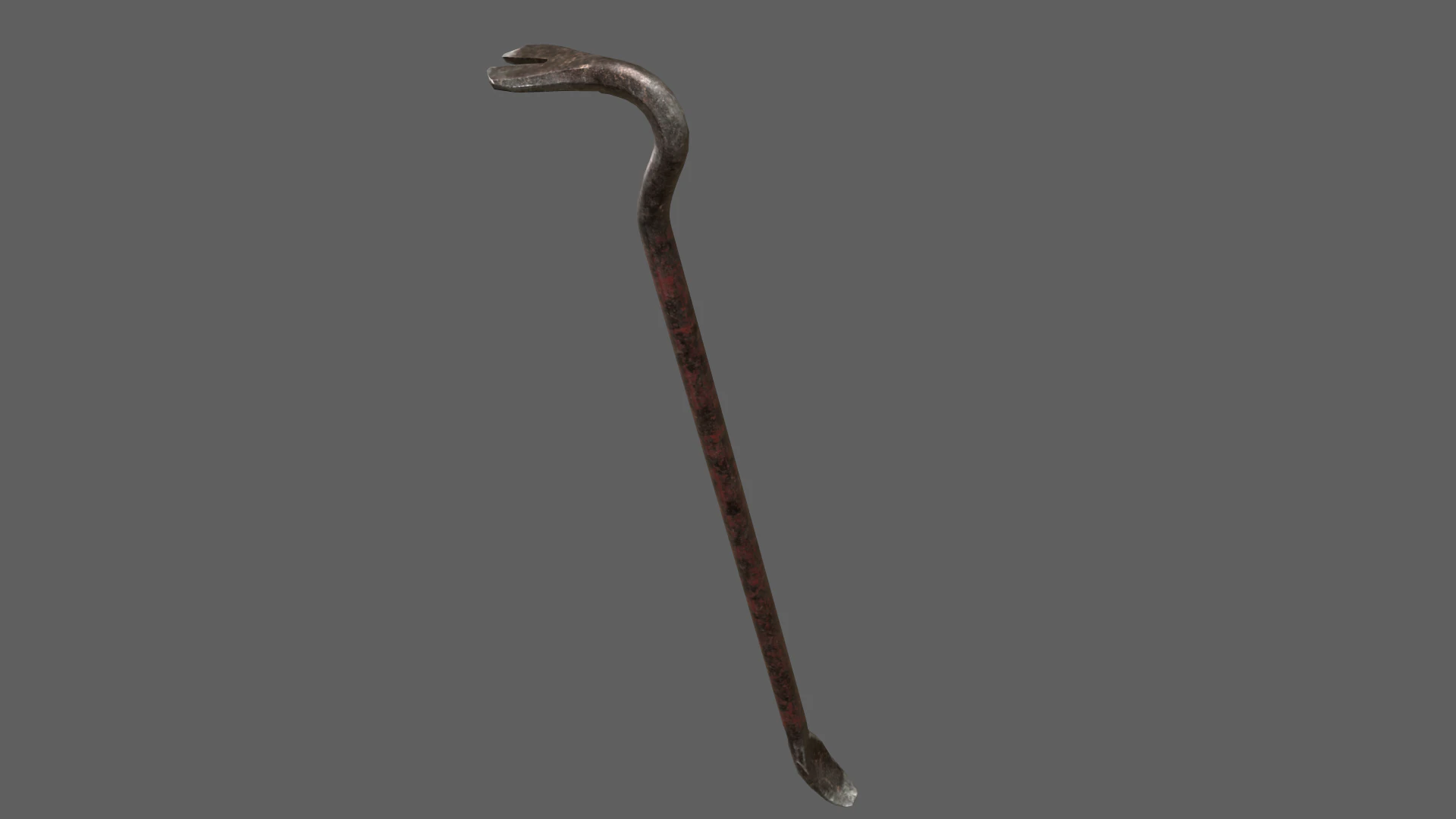 Old Crowbar 3D Model .c4d .max .obj .3ds .fbx .stl .blend 