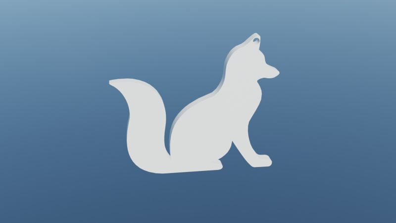 Fox keychain 3D 打印模型 .c4d .max .obj .3ds .fbx .stl .blend 