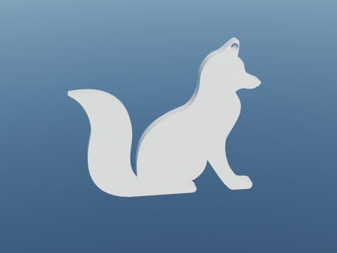 Fox keychain 3D Baskı Modeli