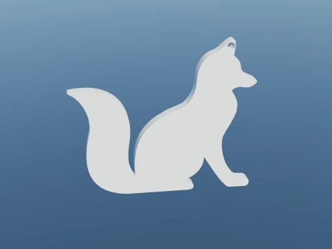 Fox keychain 3D Print Model