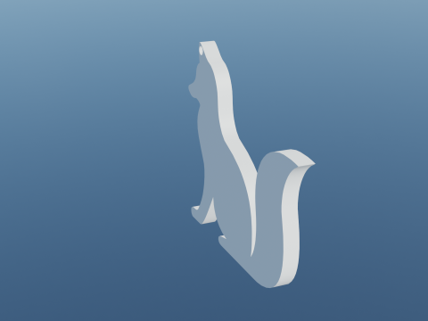 Fox keychain 3D 打印模型
