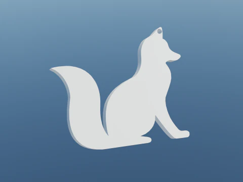 Fox keychain 3D Print Model