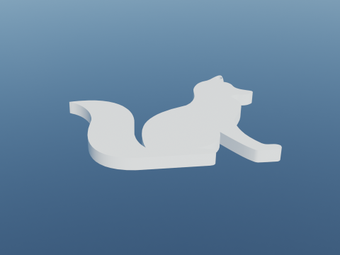 Fox keychain 3D 打印模型