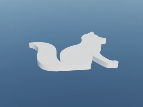 Fox keychain 3D Print Model
