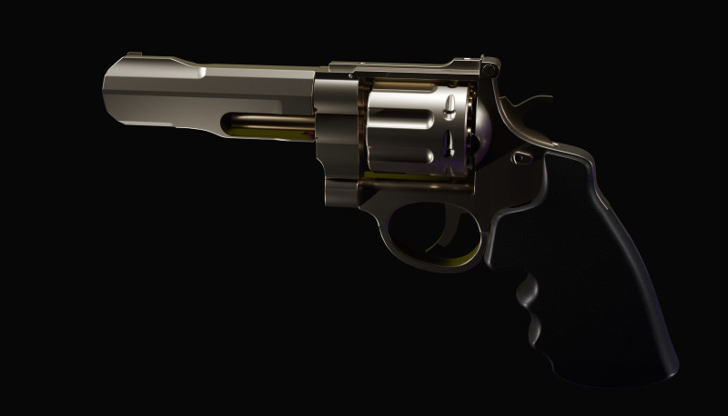Smith Wesson m327 revolver 3D Model .c4d .max .obj .3ds .fbx .stl .blend 