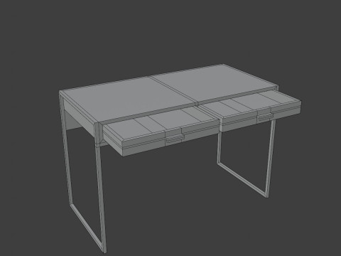 Minimalist office desk 3D-Modell