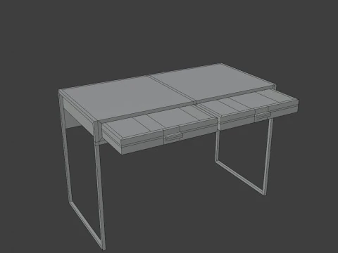 Minimalist office desk 3D Model