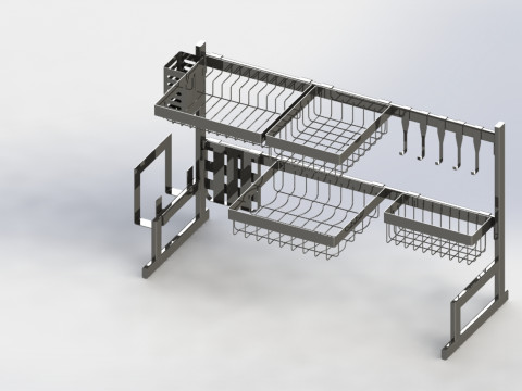 Dish drainer subassembly version 3D 模型