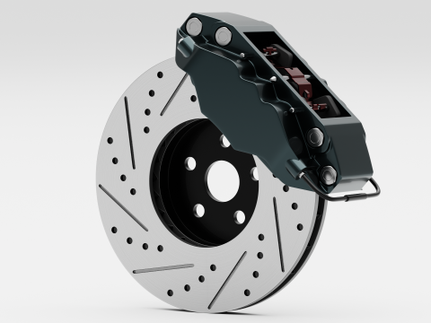 Vortex-X Brake Caliper and Brake Disc 3D 模型