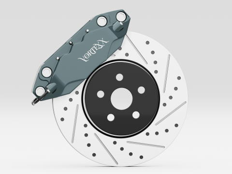 Vortex-X Brake Caliper and Brake Disc 3D 模型