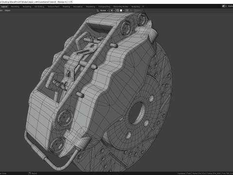 Vortex-X Brake Caliper and Brake Disc 3D 模型