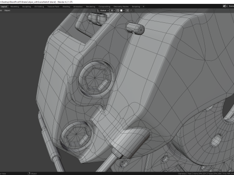 Vortex-X Brake Caliper and Brake Disc 3D 模型