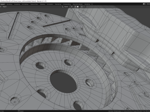 Vortex-X Brake Caliper and Brake Disc 3D 模型