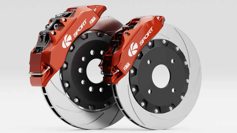 K Sport Brake Caliper and Brake Disc 3D Model .c4d .max .obj .3ds .fbx .stl .blend 