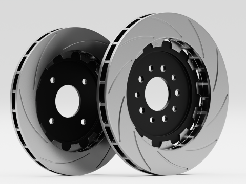 K Sport Brake Caliper and Brake Disc 3D Model