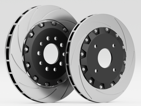 K Sport Brake Caliper and Brake Disc 3D Model