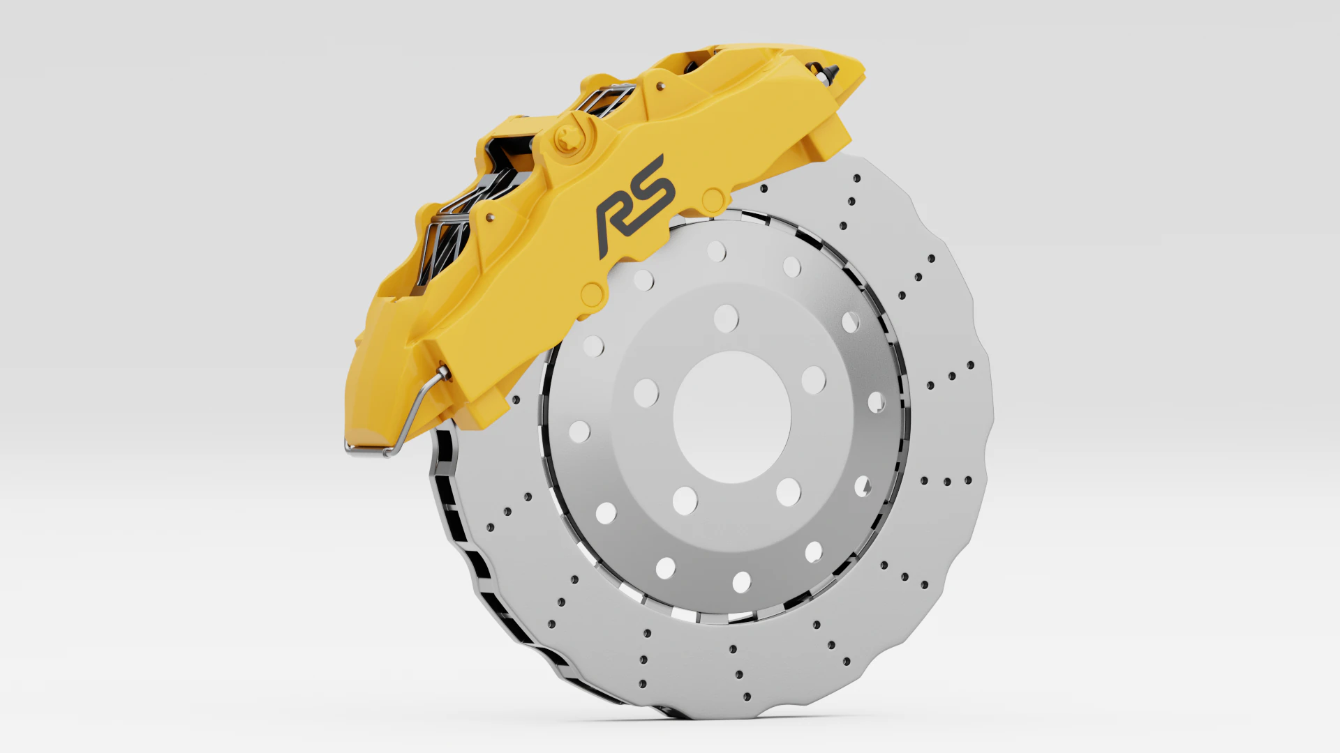 RS Brake Caliper and Brake Disc 3D Model .c4d .max .obj .3ds .fbx .stl .blend
