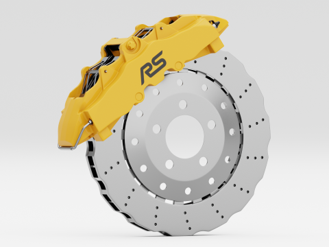 RS Brake Caliper and Brake Disc Model 3D