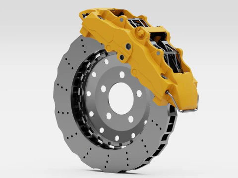 RS Brake Caliper and Brake Disc 3D Model